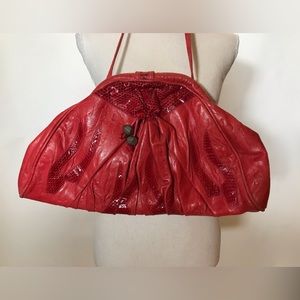 Vintage Red Leather purse